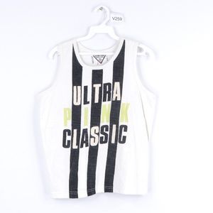 90s Streetwear Mens XS Striped Tank Top Shirt